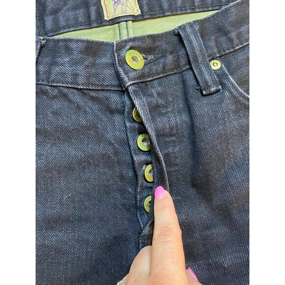 PRPS Rit‎ Rambler Mens Button-Fly Black Denim Jeans Size 31 - Picture 3 of 12